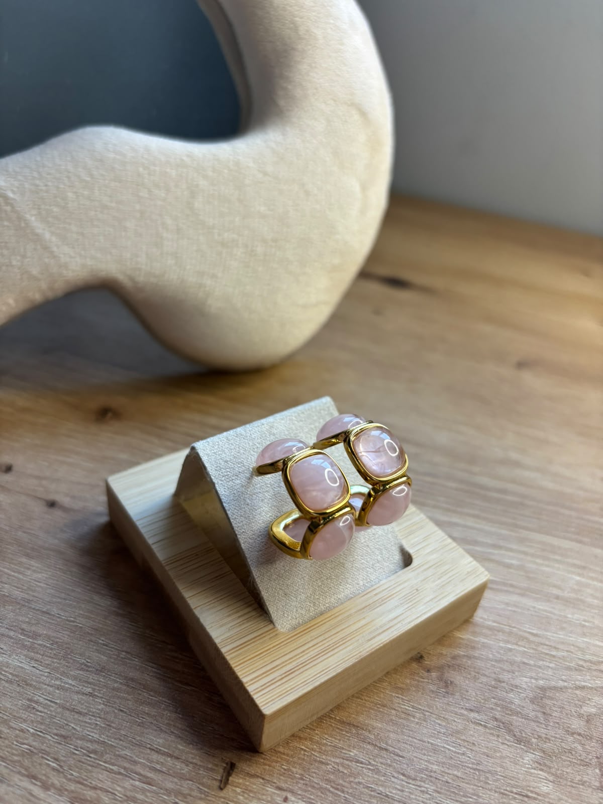 Pendientes Cuarzo Rosa