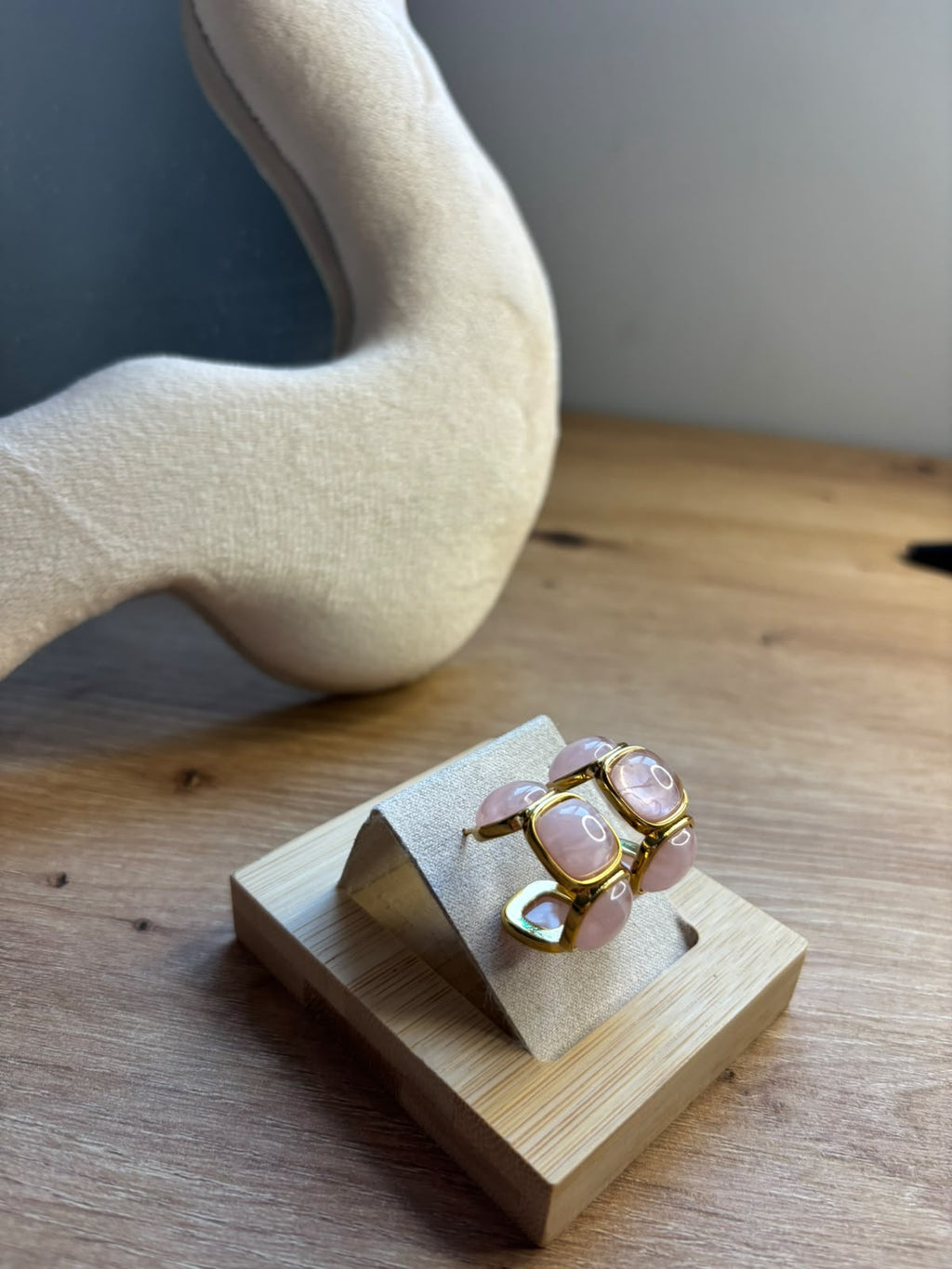 Pendientes Cuarzo Rosa